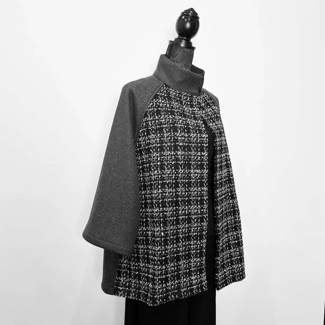 Abbey Swing Coat & Luxe Collar Set - One Of A Kind