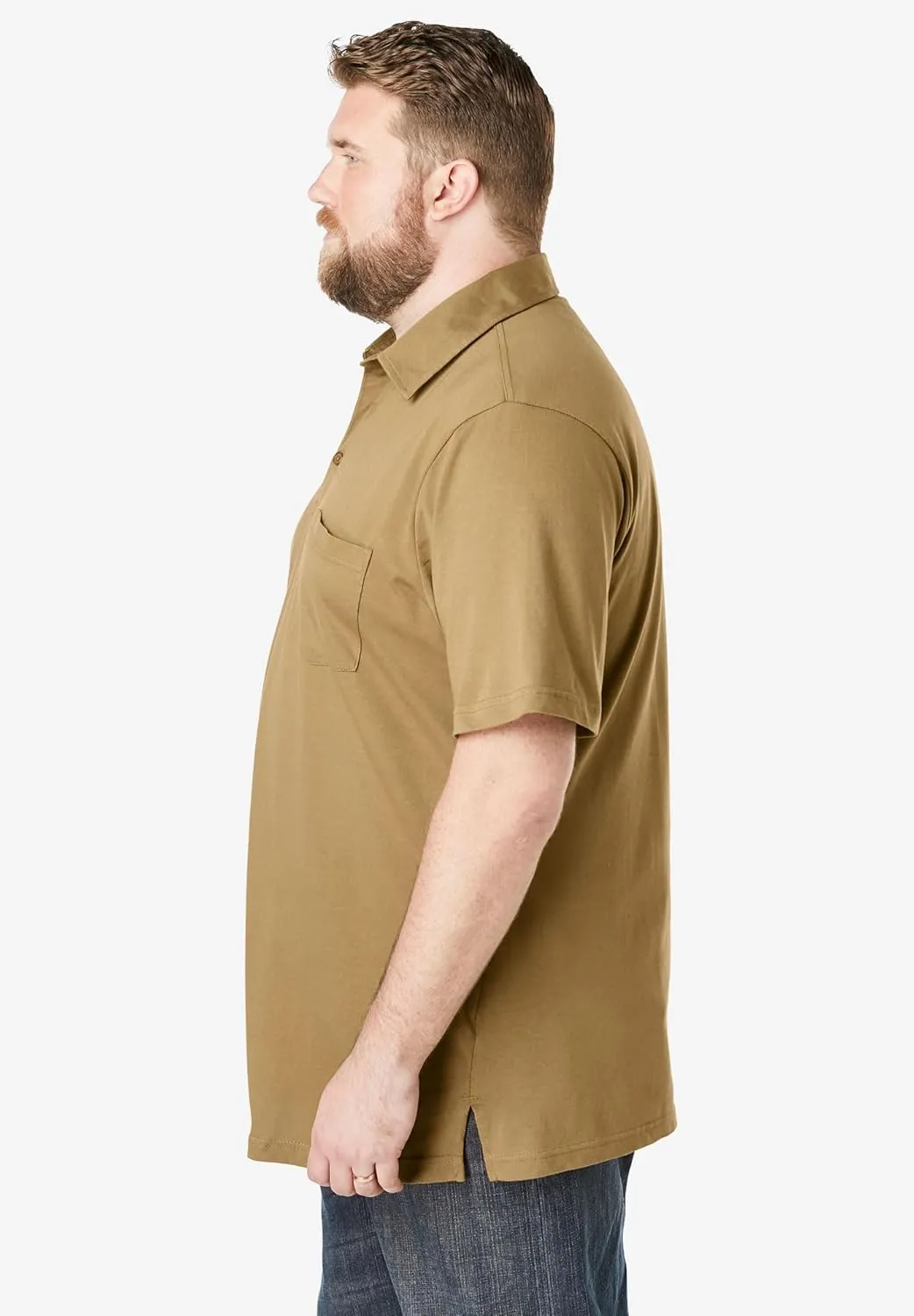 KingSize Men's Big & Tall Heavyweight Jersey Polo Shirt