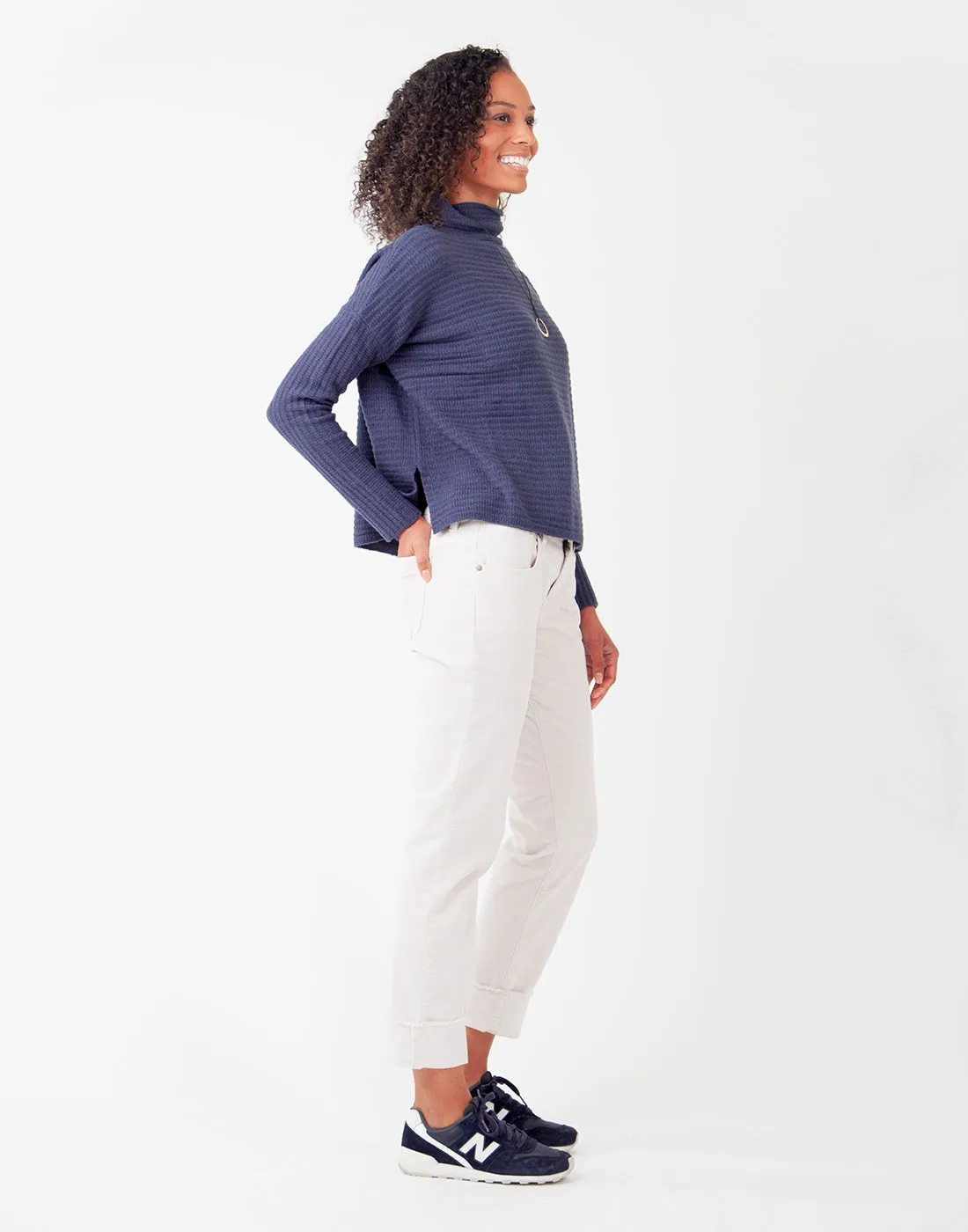 Livia Sweater : Navy Heather