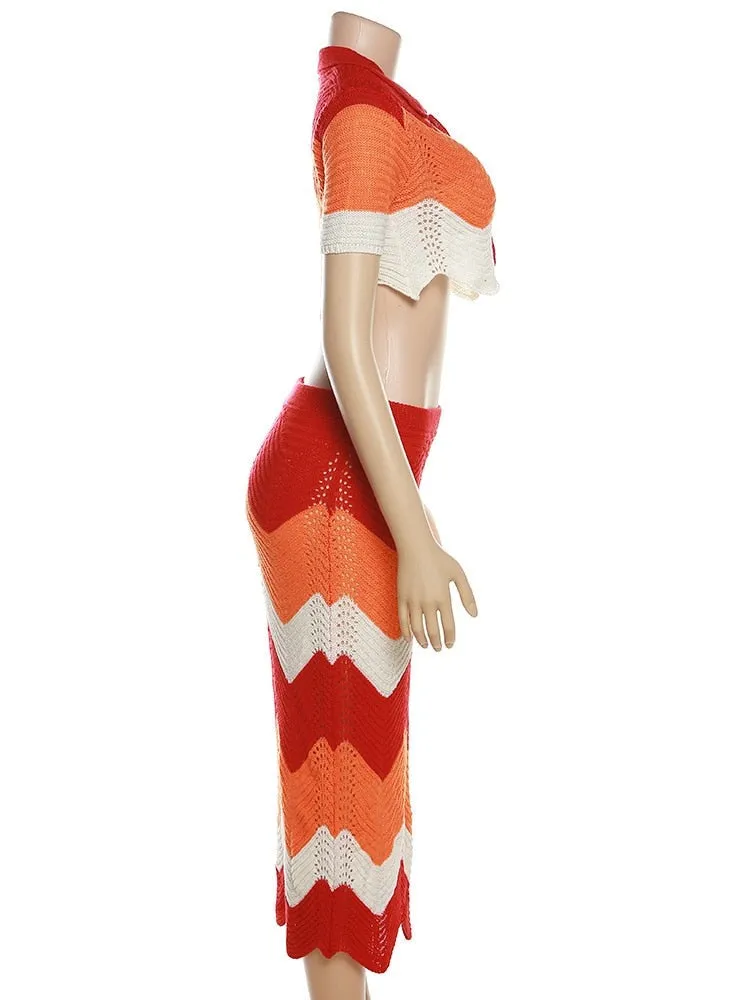 Morgan Knit Midi Skirt Set