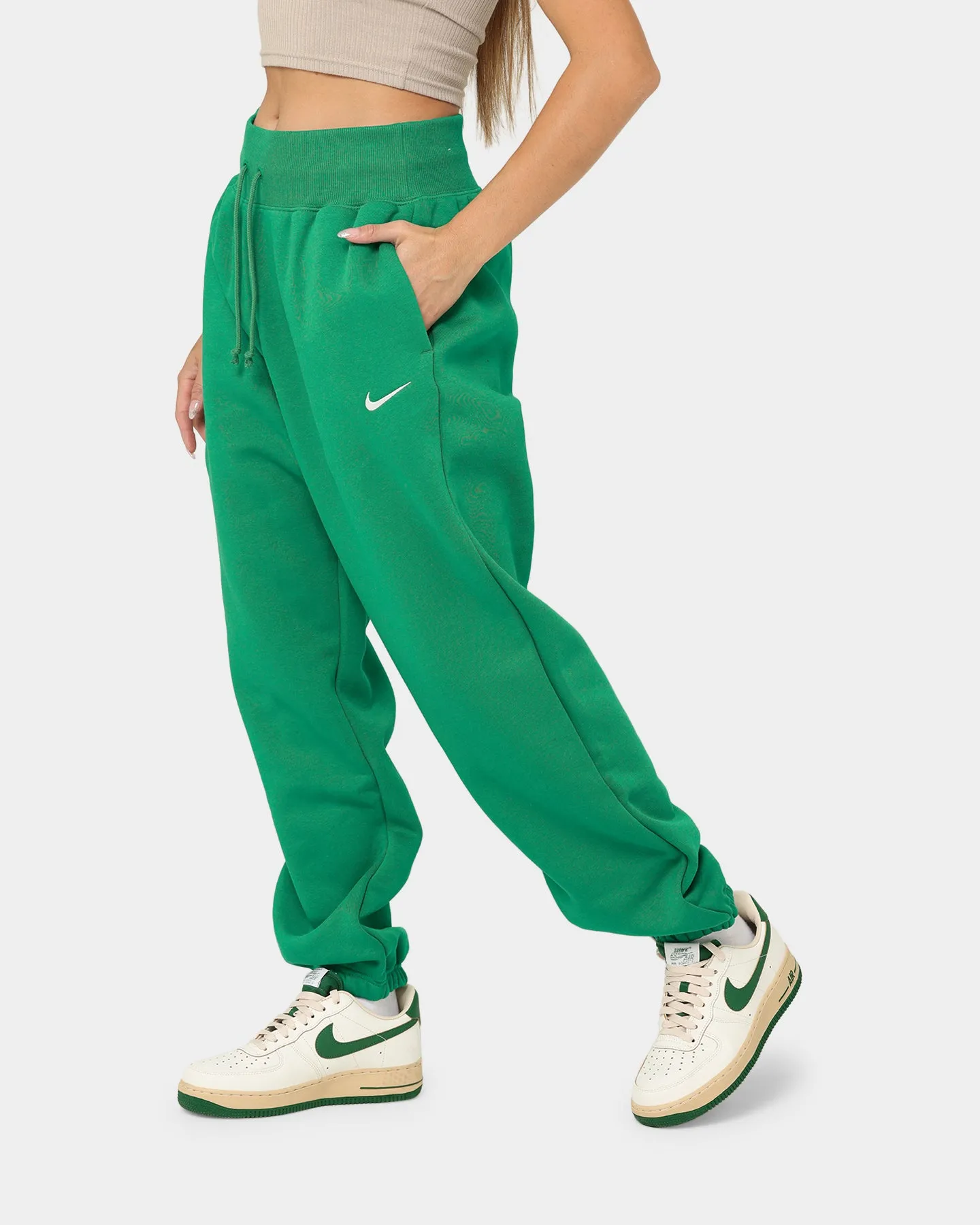 Nike Women's Nike Sportswear Phoenix Fleece High-Waisted Oversized Pants Malachite/Sail