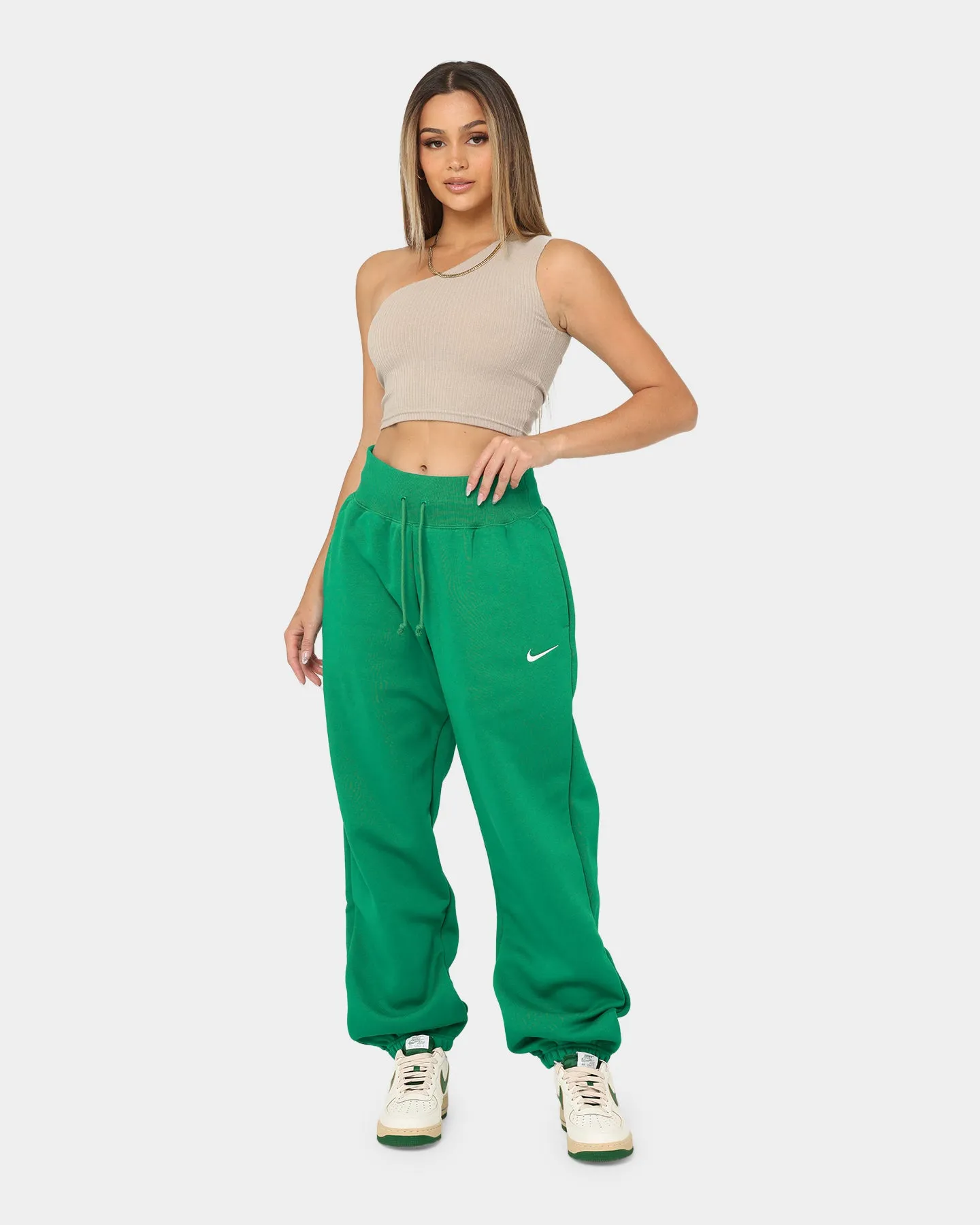 Nike Women's Nike Sportswear Phoenix Fleece High-Waisted Oversized Pants Malachite/Sail
