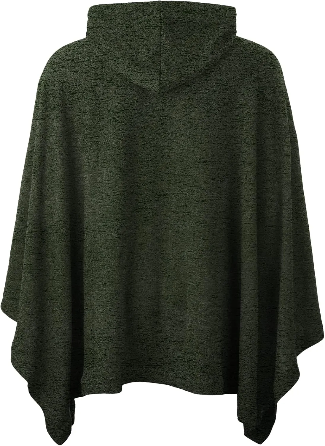 Ohoo Men's Hooded Poncho Cape Cloak Fashion Hoodie Pullover with Pocket