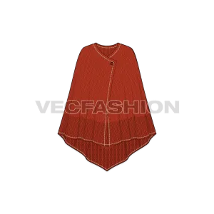 Women's Knitted Capelet Poncho