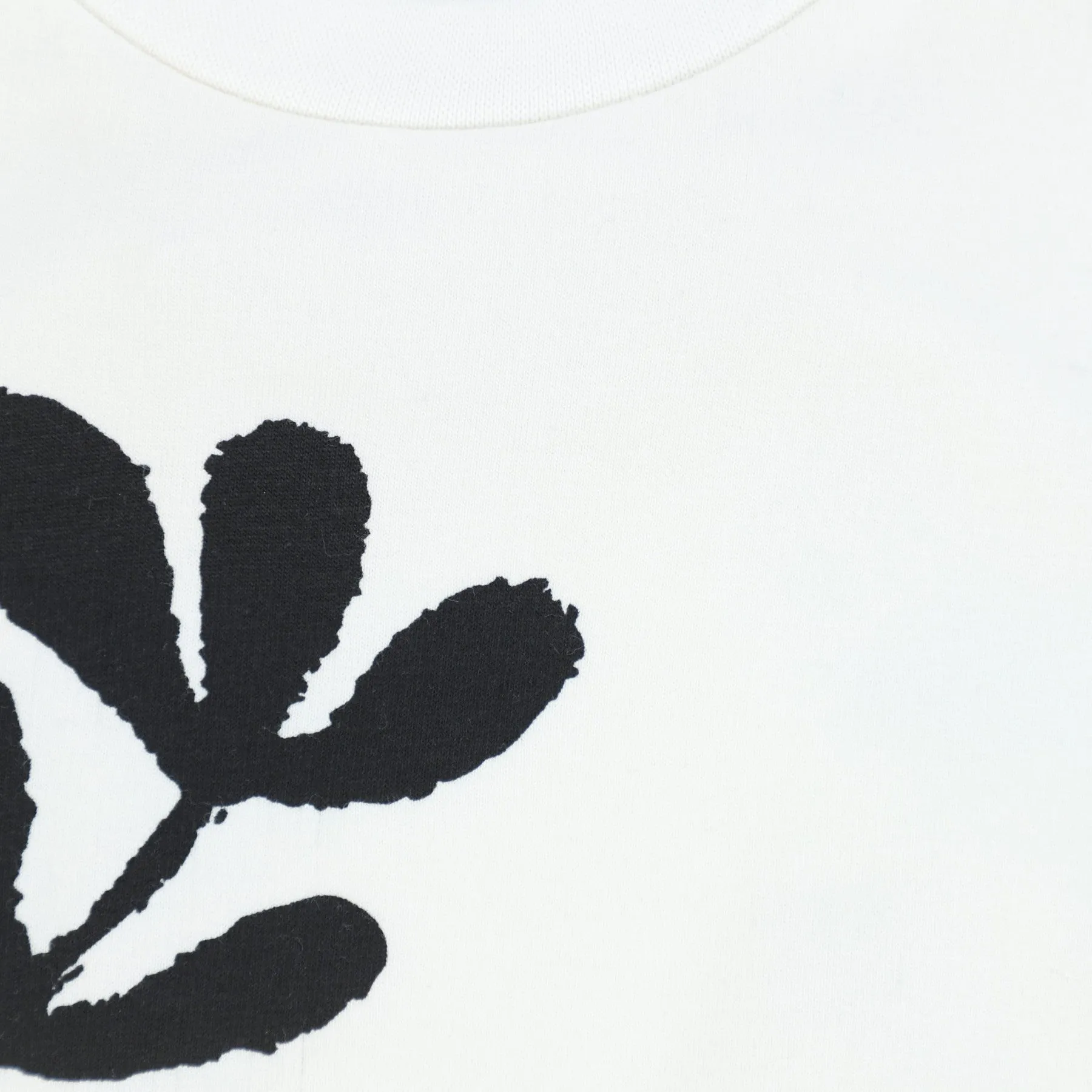 YELL-OH IVORY KNIT MOCK NECK LEAF SWEATER